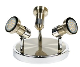 ARKON LAMPA SUFITOWA PLAFON 3X50W GU10 SAT NIKIEL+CHROM BEZ ŻARÓWEK