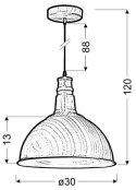 BARN LAMPA WISZĄCA 30 CZASZA 1X60W E27 BRĄZOWY