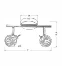 BOMBOLA LAMPA SUFITOWA LISTWA 2X40W G9 CHROM BEZ ŻARÓWEK