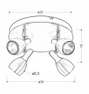 CROSS LAMPA SUFITOWA PLAFON 4X50W GU10 MIEDZIANY