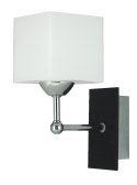 CUBETTO LAMPA KINKIET 1X60 E27 DREWNO+CHROM