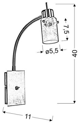 FROZEN LAMPA KINKIET NA WYSIĘGNIU 1X40W G9 NIKIEL MAT