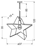 GWIAZDKA LAMPA WISZĄCA 1X60W E27