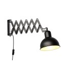 HARMONY LAMPA NA WYSIĘGNIKU HARMONIJKOWYM 1X40W E27 CZARNY