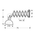 HARMONY LAMPA NA WYSIĘGNIKU HARMONIJKOWYM 1X40W E27 CZARNY