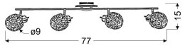 HORUS LAMPA SUFITOWA LISTWA 4X40W G9 CHROM