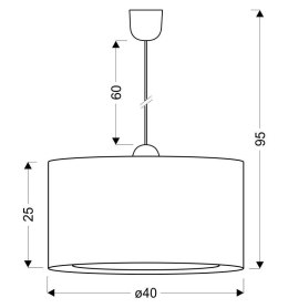 MADRAS LAMPA WISZĄCA 40 1X60W E27 CZARNY