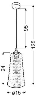 MANILA LAMPA WISZĄCA 15 1X60W E27 BEZBARWNY