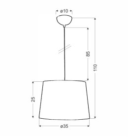 ORLANDO LAMPA WISZĄCA 35 WIATRAK 1X60W E27 BIAŁY