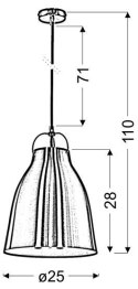 PENSILVANIA 1 25 1X60W E27 BIAŁY