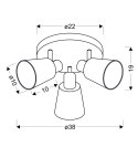 PIN LAMPA SUFITOWA PLAFON 3X40W E14 CHROM