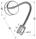 RAX LAMPA KINKIET NA WYSIGNIKU 3W LED CHROM