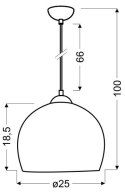 STUDENT LAMPA WISZĄCA 1X60W E27 CHABROWY