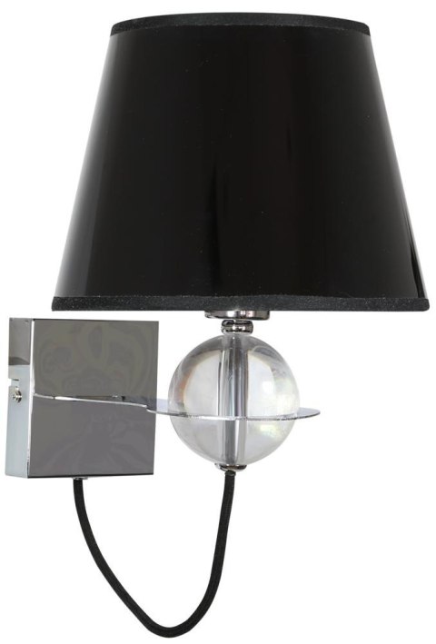 TESORO LAMPA KINKIET 1X40W E14 CZARNY ZŁOTY SRODEK