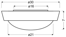 VATAN LAMPA SUFITOWA PLAFON 30 1X11W E27 PLASTIK ENERGO (W KOMPLECIE) SZARA