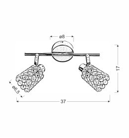 YORK LAMPA SUFITOWA LISTWA 2X40W G9 CHROM