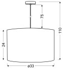 ARABESCA LAMPA WISZĄCA 33X33X24 1X60W E27 KREMOWY (ABAŻUR 77-19441 Z ZAWIESIEM 85-10608)