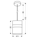 BRANDO LAMPA WISZĄCA 15 1X60W E27 CHROM / TRANSPARENT