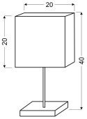 CAJMAN LAMPA GABINETOWA 1X40W E14 20X20 CM KWADRAT