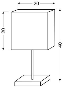 CAJMAN LAMPA GABINETOWA 1X40W E14 20X20 CM KWADRAT