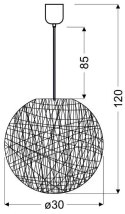 CARUBA LAMPA WISZĄCA 1X60W E27 BIAŁY 30