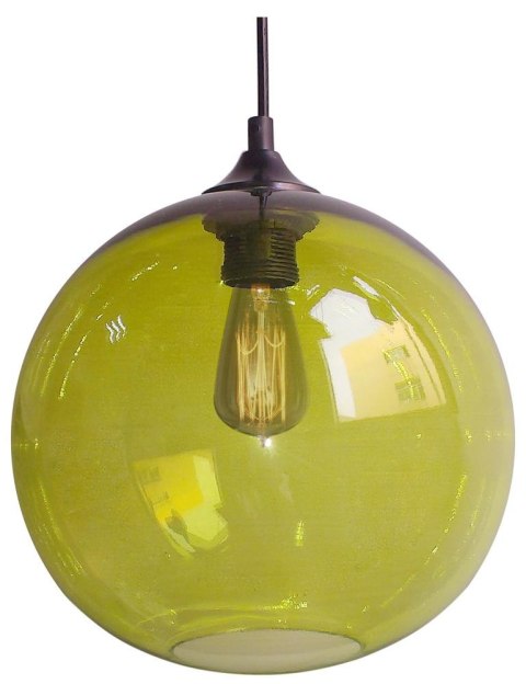 EDISON LAMPA WISZĄCA 25 1X60W E27 ZIELONY + ŻARÓWKA