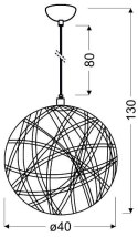 FRIDA LAMPA WISZĄCA 40 1X60W E27 CZARNY