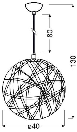 FRIDA LAMPA WISZĄCA 40 1X60W E27 CZARNY