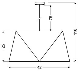 HEXAGEN LAMPA WISZĄCA 42 1X60W E27 ZIELONY (ABAŻUR 77-01658+LINKA 85-10608)