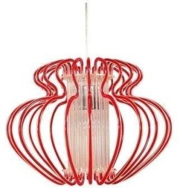 IMPERIA LAMPA WISZĄCA 1X60W E27 450X330 MAŁA CZERWONA PROMOCJA