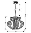 IMPERIA LAMPA WISZĄCA 1X60W E27 450X330 MAŁA NIEBIESKA PROMOCJA