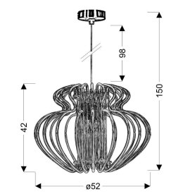 IMPERIA LAMPA WISZĄCA 1X60W E27 520X420 DUŻA CZERWONA PROMOCJA