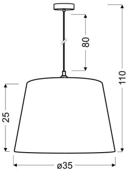 MIRAGE LAMPA WISZĄCA 35 1X60W E27 (ABAŻUR 77-01627+LINKA 85-10608)