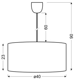 ONDA LAMPA WISZĄCA 40 1X60W E27 BRĄZOWY