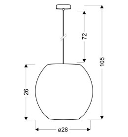 RICA LAMPA WISZĄCA 28 1X40W E27 ZIELONY + LINKA 85-10523