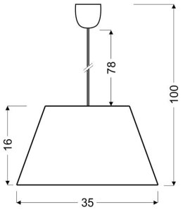 STANDARD LAMPA WISZĄCA 35 1X60W E27 KREMOWY