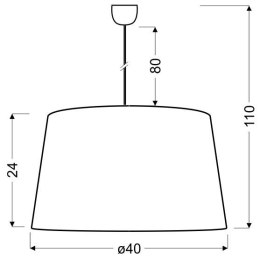 TIGER LAMPA WISZĄCA 40 1X60W E27 BIAŁO-SREBRNY