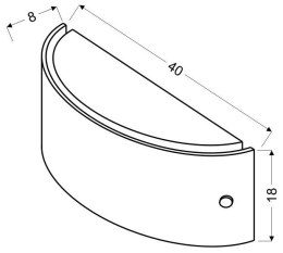 FUZO LAMPA SUFITOWA PLAFON 40X18 2X60W E27 KRYSZTAŁKI