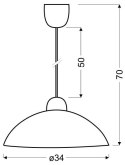 KAMILA LAMPA WISZĄCA 1X60W E27 ŻÓŁTA