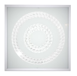 LUX LAMPA SUFITOWA PLAFON 29X29 16W LED 4000K BIAŁY PODWÓJNY RING