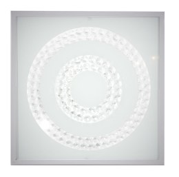 LUX LAMPA SUFITOWA PLAFON 29X29 16W LED 4000K SATYNA PODWÓJNY RING