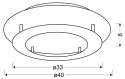 MERLE LAMPA SUFITOWA PLAFON 40 18W LED 3000K BIAŁY