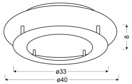 MERLE LAMPA SUFITOWA PLAFON 40 18W LED 3000K BIAŁY