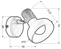 PUERTO LAMPA KINKIET 1X40W E14 BIAŁY