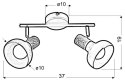 PUERTO LAMPA SUFITOWA LISTWA 2X40W E14 BIAŁY