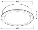 RONDA LAMPA SUFITOWA PLAFON 33 1X18W LED SATYNA