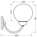 TOBAGO LAMPA KINKIET 1X60W E27 SATYNA