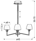 TOGO LAMPA WISZĄCA 3X40W G9 NIKIEL MAT PROMOCJA