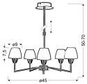 TOGO LAMPA WISZĄCA 5X40W G9 NIKIEL MAT PROMOCJA