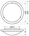 1030 LAMPA SUFITOWA PLAFON30 DREWNO STANDARD 1X60W E27 DĄB